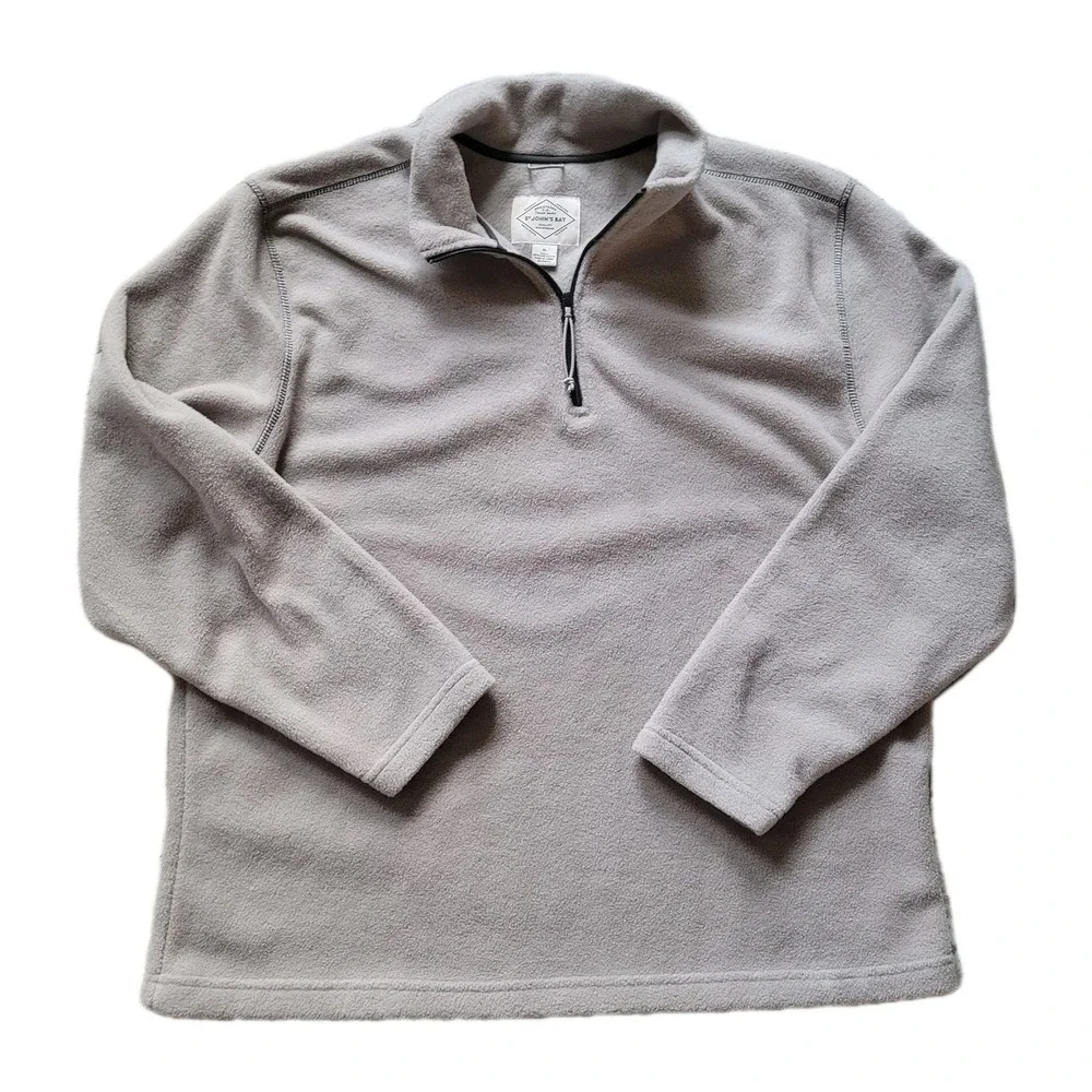 St. John's Bay XL Men's Quarter-Zip Fleece‎ Pullover Normcore Gorpcore Soft